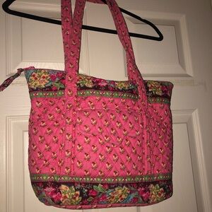 Vera Bradley Floral Pink Quilted Tote Bag